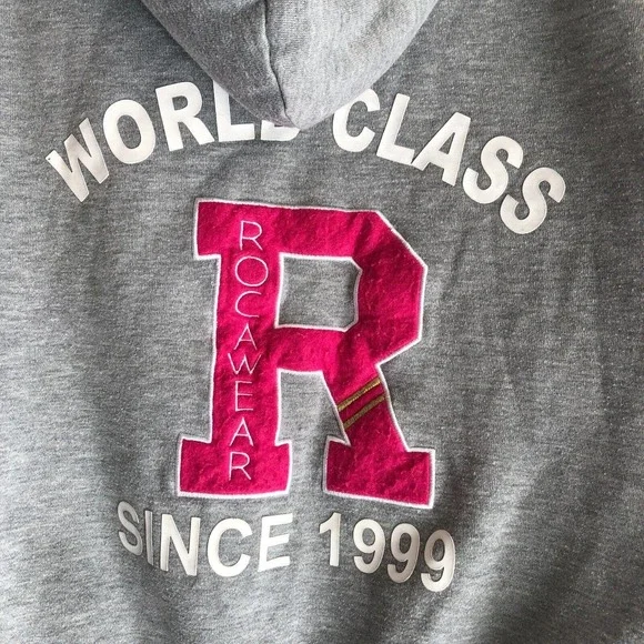 Rocawear Women's Sherpa Hoodie Jacket XL Faux Fur Lined Cotton Fleece Full Zip - Picture 13 of 13